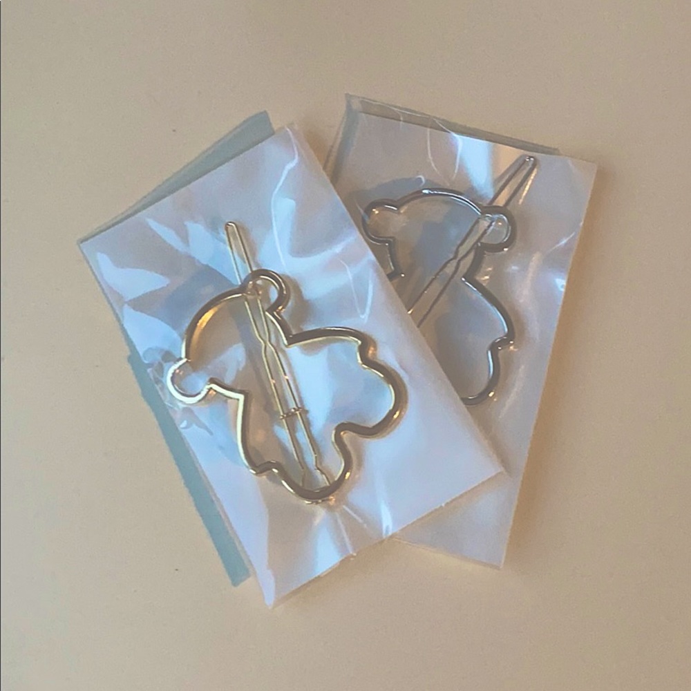 bear shaped hair pins